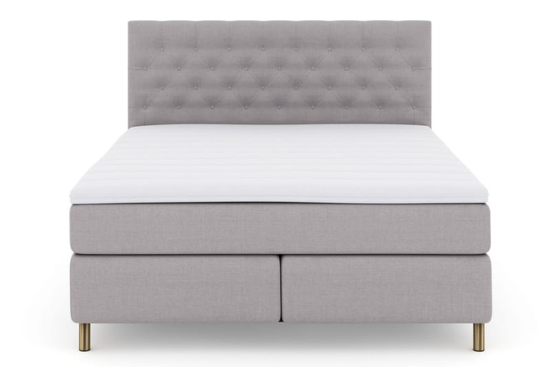 LEXI No 3 Sängpaket 160 Medium - Ljusgrå/Koppar - Möbler - Sovrum - Sängar - Komplett Sängpaket