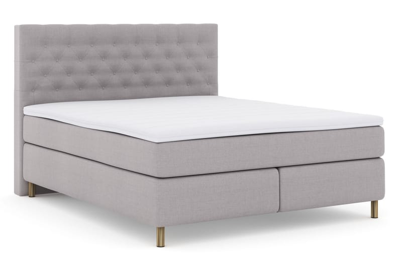 LEXI No 3 Sängpaket 160 Medium - Ljusgrå/Koppar - Möbler - Sovrum - Sängar - Komplett Sängpaket