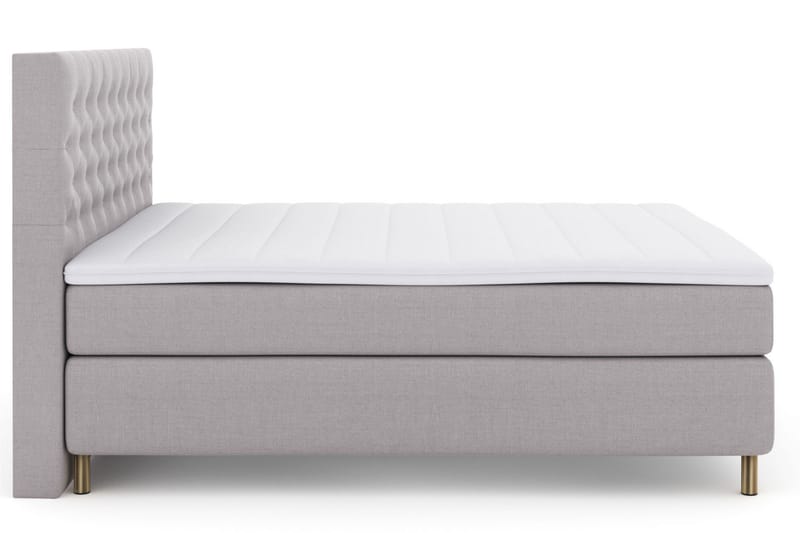 LEXI No 3 Sängpaket 160 Medium - Ljusgrå/Koppar - Möbler - Sovrum - Sängar - Komplett Sängpaket