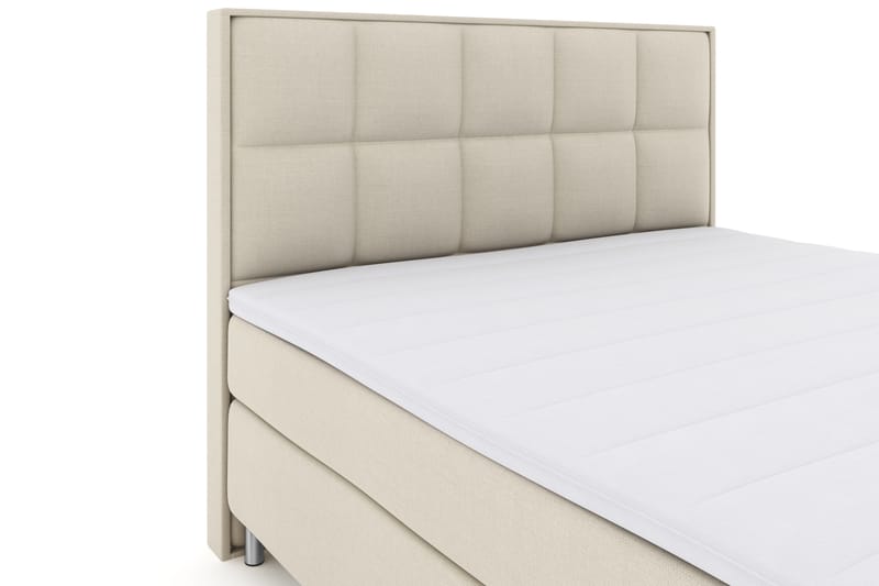 LEXI No 3 Sängpaket 180 Fast - Beige/Metall - Komplett Sängpaket - Kontinentalsängar