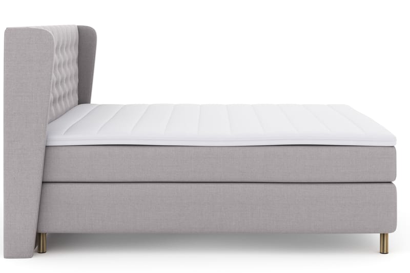 LEXI No 3 Sängpaket 180 Fast - Ljusgrå/Koppar - Möbler - Sovrum - Sängar - Komplett Sängpaket