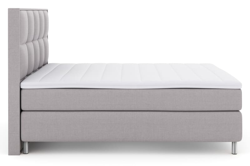 LEXI No 3 Sängpaket 180 Fast - Ljusgrå/Metall - Möbler - Sovrum - Sängar - Komplett Sängpaket