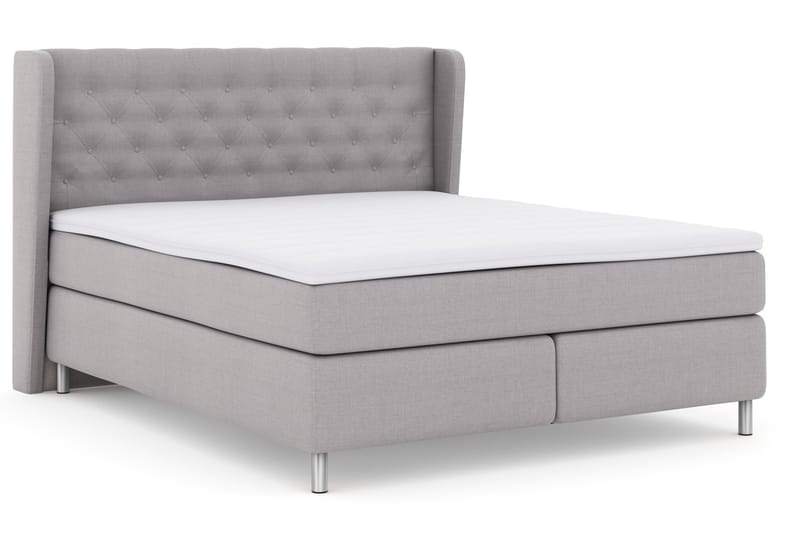 LEXI No 3 Sängpaket 180 Fast - Ljusgrå/Metall - Möbler - Sovrum - Sängar - Komplett Sängpaket