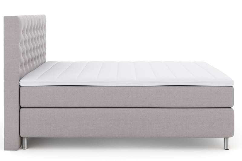 LEXI No 3 Sängpaket 180 Fast - Ljusgrå/Metall - Möbler - Sovrum - Sängar - Komplett Sängpaket