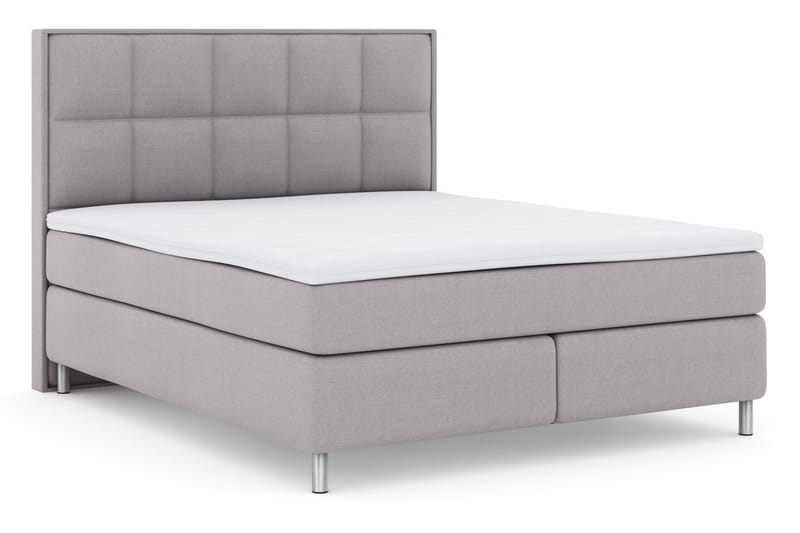LEXI No 3 Sängpaket 180 Fast - Ljusgrå/Metall - Möbler - Sovrum - Sängar - Komplett Sängpaket