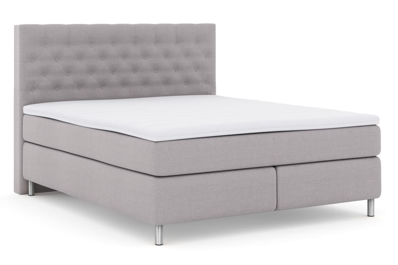 LEXI No 3 Sängpaket 180 Fast - Ljusgrå/Metall - Möbler - Sovrum - Sängar - Komplett Sängpaket