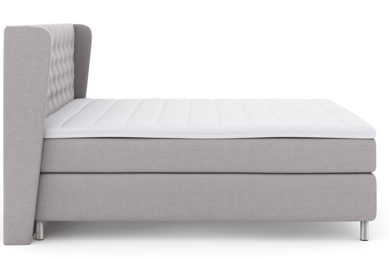 LEXI No 3 Sängpaket 180 Fast - Ljusgrå/Metall - Möbler - Sovrum - Sängar - Komplett Sängpaket