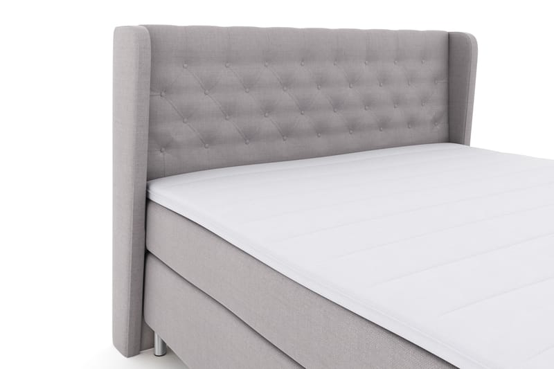 LEXI No 3 Sängpaket 180 Fast - Ljusgrå/Metall - Möbler - Sovrum - Sängar - Komplett Sängpaket