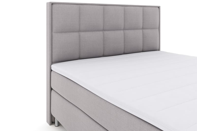 LEXI No 3 Sängpaket 180 Fast - Ljusgrå/Metall - Möbler - Sovrum - Sängar - Komplett Sängpaket
