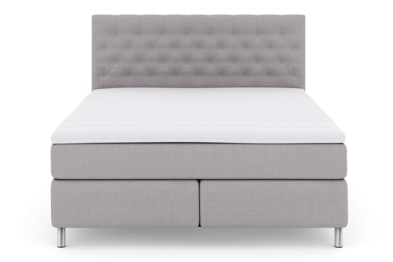 LEXI No 3 Sängpaket 180 Fast - Ljusgrå/Metall - Möbler - Sovrum - Sängar - Komplett Sängpaket
