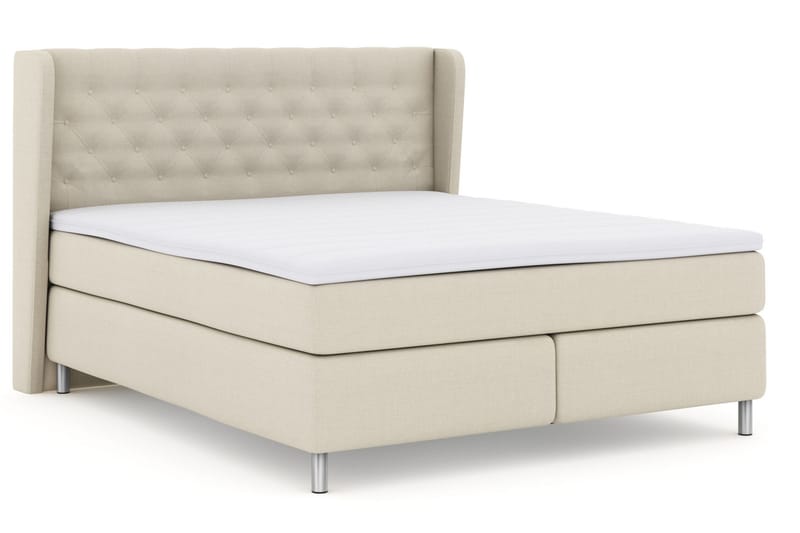 LEXI No 3 Sängpaket 180 Medium - Beige/Metall - Möbler - Sovrum - Sängar - Komplett Sängpaket