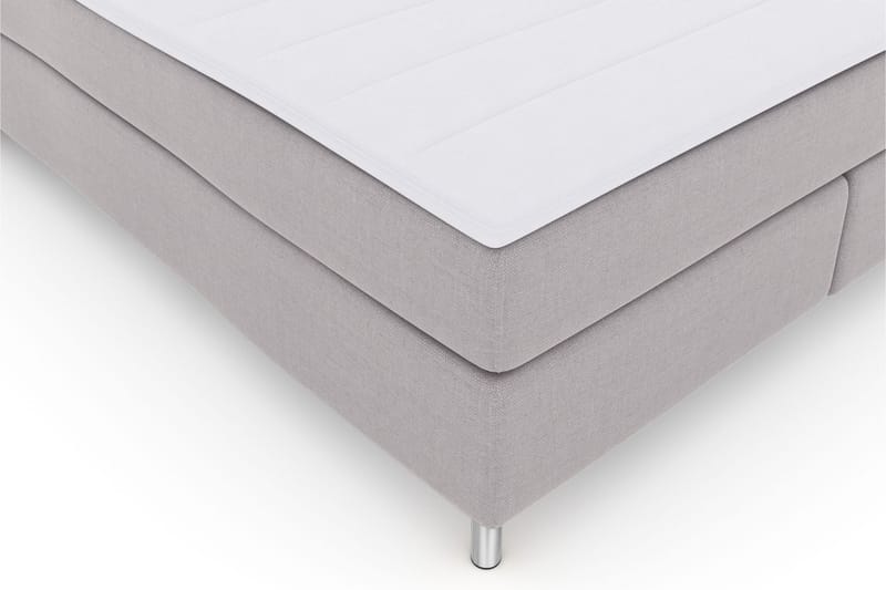 LEXI No 3 Sängpaket 180 Medium - Ljusgrå/Metall - Komplett Sängpaket - Kontinentalsängar