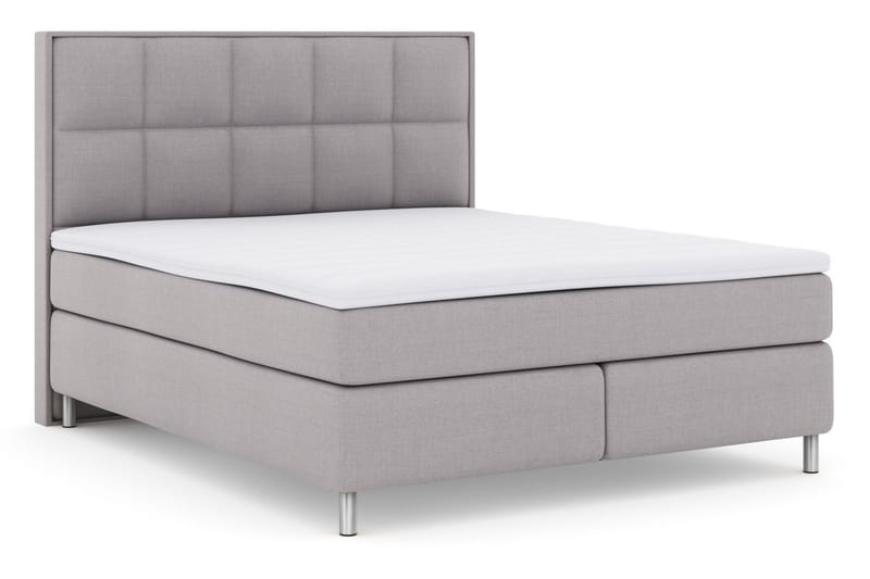 LEXI No 3 Sängpaket 180 Medium - Ljusgrå/Metall - Möbler - Sovrum - Sängar - Komplett Sängpaket
