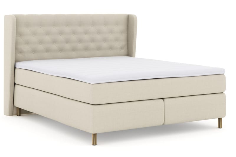 LEXI No 3 Sängpaket 210x210 Fast - Beige/Koppar - Möbler - Sovrum - Sängar - Komplett Sängpaket