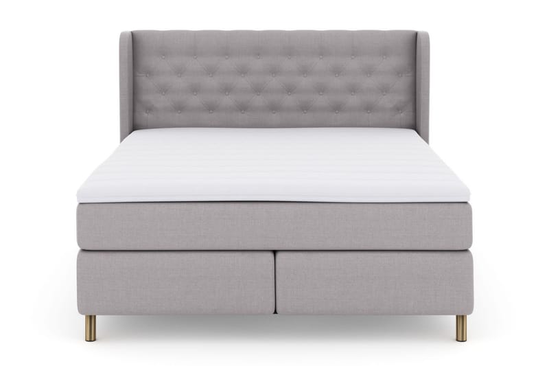 LEXI No 3 Sängpaket 210x210 Fast - Ljusgrå/Koppar - Möbler - Sovrum - Sängar - Komplett Sängpaket