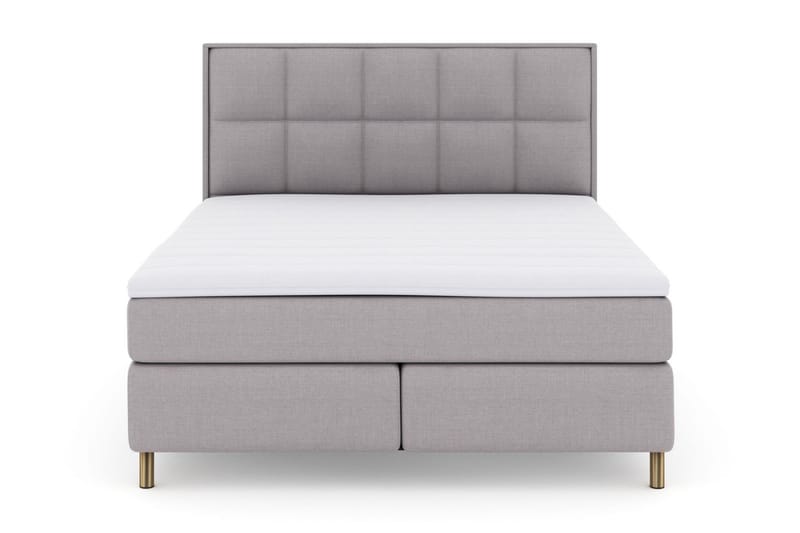 LEXI No 3 Sängpaket 210x210 Fast - Ljusgrå/Koppar - Möbler - Sovrum - Sängar - Komplett Sängpaket
