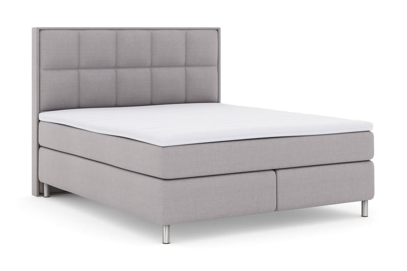 LEXI No 3 Sängpaket 210x210 Fast - Ljusgrå/Metall - Möbler - Sovrum - Sängar - Komplett Sängpaket
