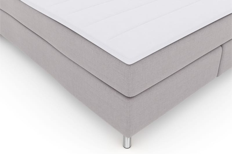 LEXI No 3 Sängpaket 210x210 Fast - Ljusgrå/Metall - Komplett Sängpaket - Kontinentalsängar