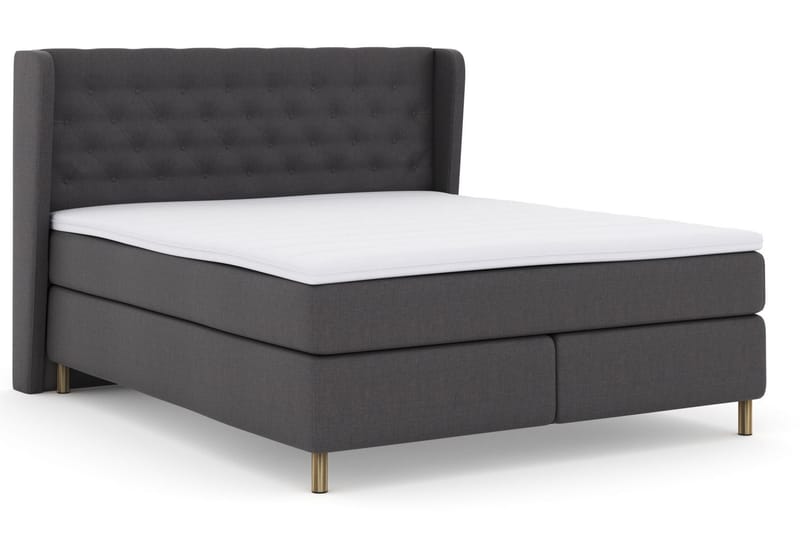 LEXI No 3 Sängpaket 210x210 Fast - Mörkgrå/Koppar - Möbler - Sovrum - Sängar - Komplett Sängpaket