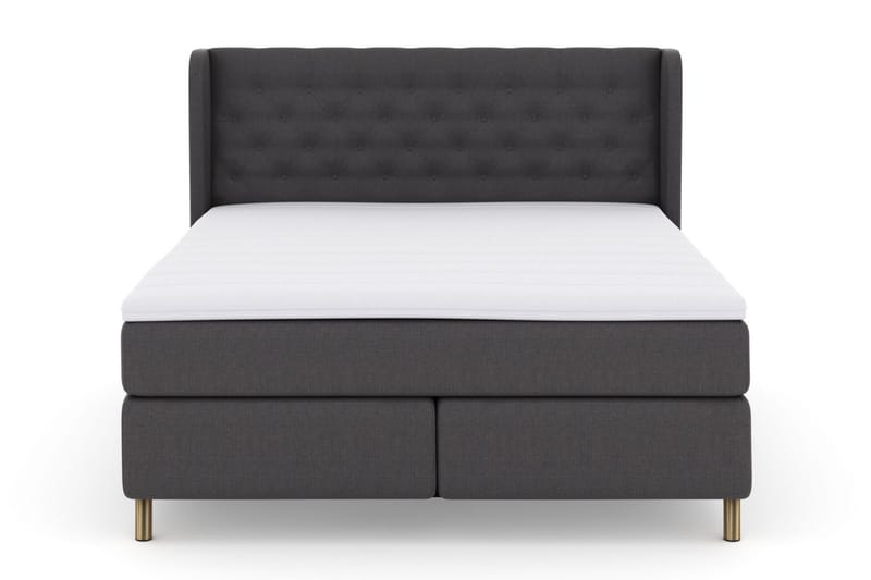 LEXI No 3 Sängpaket 210x210 Fast - Mörkgrå/Koppar - Möbler - Sovrum - Sängar - Komplett Sängpaket