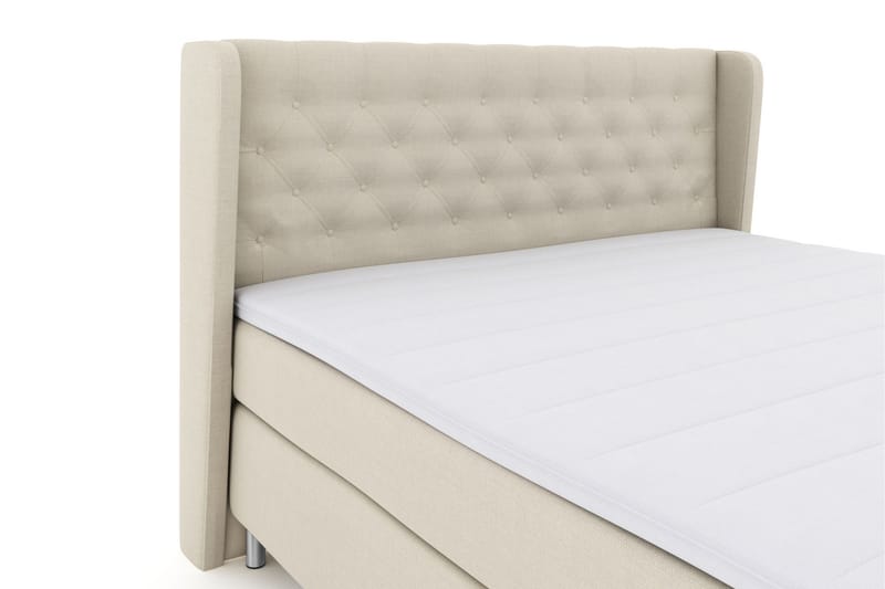 LEXI No 3 Sängpaket 210x210 Fast/Medium - Beige/Metall - Komplett Sängpaket - Kontinentalsängar