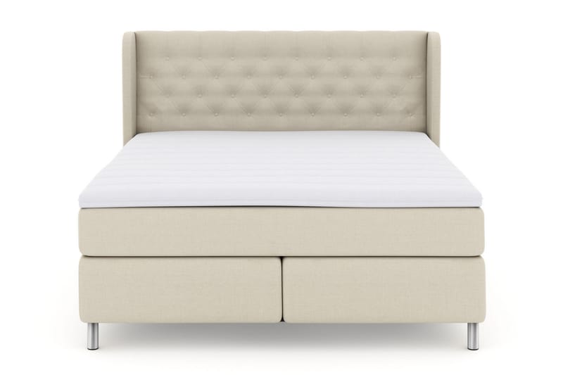 LEXI No 3 Sängpaket 210x210 Fast/Medium - Beige/Metall - Komplett Sängpaket - Kontinentalsängar