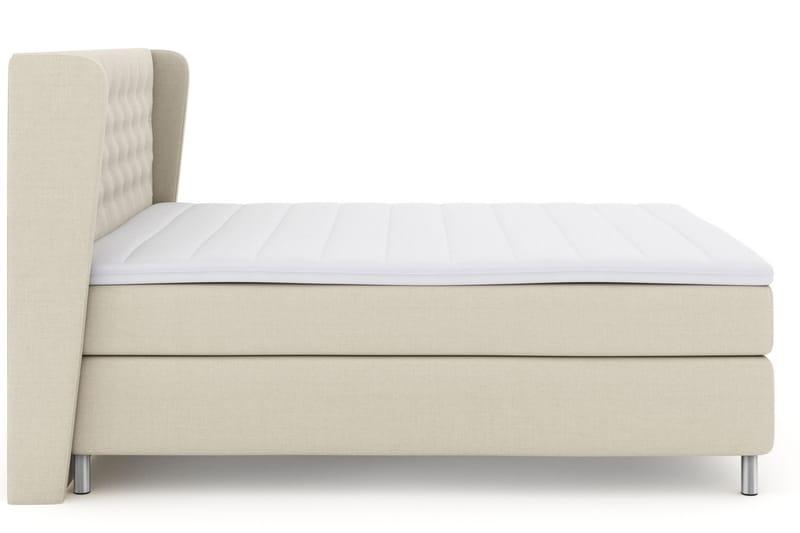 LEXI No 3 Sängpaket 210x210 Fast/Medium - Beige/Metall - Komplett Sängpaket - Kontinentalsängar