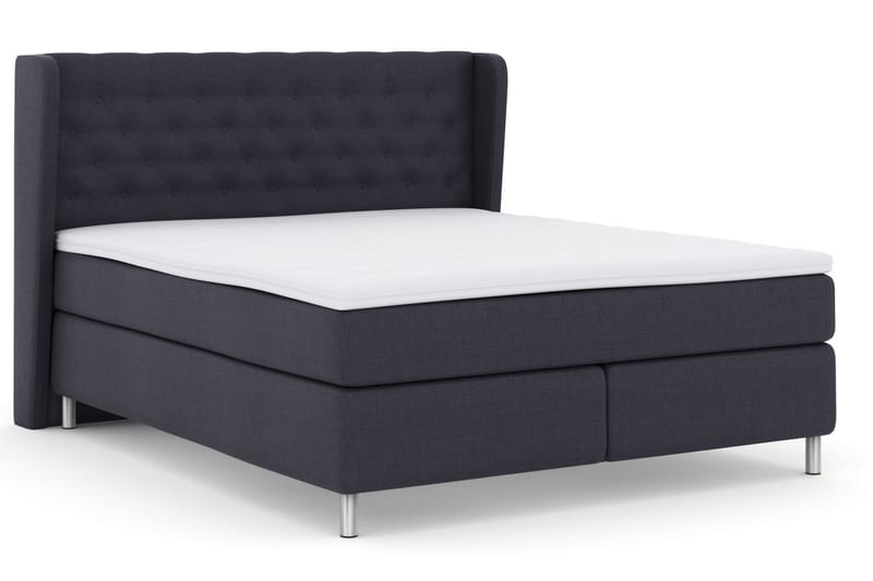 LEXI No 3 Sängpaket 210x210 Fast/Medium - Blå/Metall - Komplett Sängpaket - Kontinentalsängar