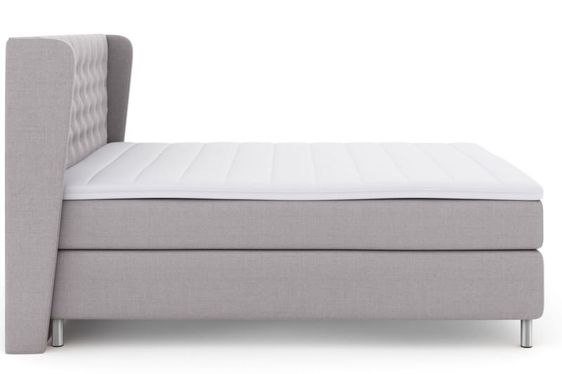 LEXI No 3 Sängpaket 210x210 Fast/Medium - Ljusgrå/Metall - Möbler - Sovrum - Sängar - Komplett Sängpaket