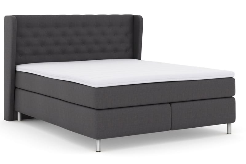 LEXI No 3 Sängpaket 210x210 Fast/Medium - Mörkgrå/Metall - Möbler - Sovrum - Sängar - Komplett Sängpaket