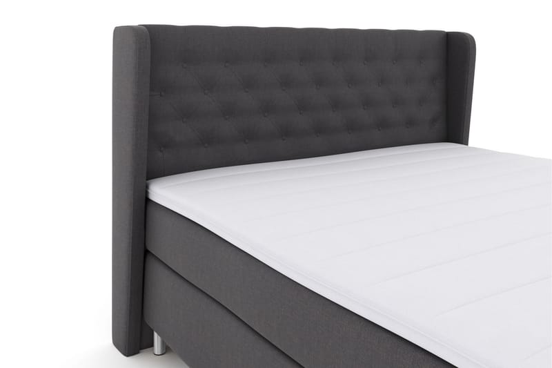 LEXI No 3 Sängpaket 210x210 Fast/Medium - Mörkgrå/Metall - Komplett Sängpaket - Kontinentalsängar
