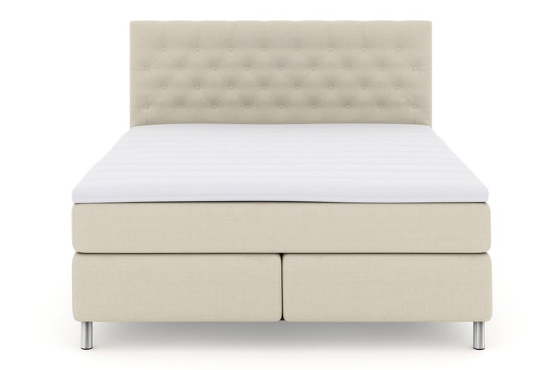 LEXI No 3 Sängpaket 210x210 Medium - Beige/Metall - Komplett Sängpaket - Kontinentalsängar