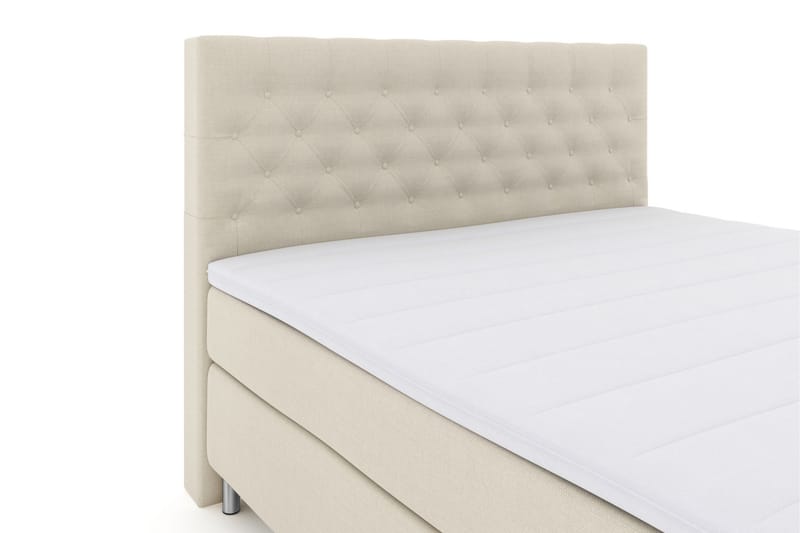LEXI No 3 Sängpaket 210x210 Medium - Beige/Metall - Komplett Sängpaket - Kontinentalsängar
