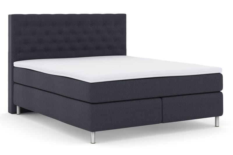 LEXI No 3 Sängpaket 210x210 Medium - Blå/Metall - Komplett Sängpaket - Kontinentalsängar