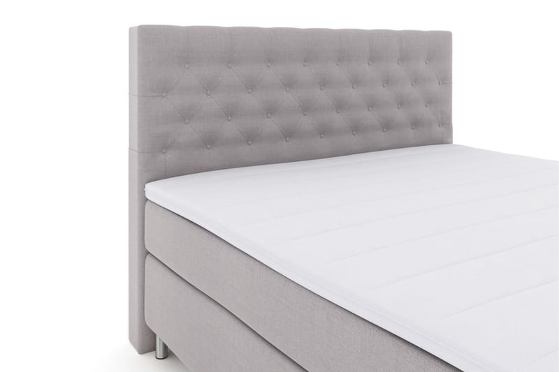 LEXI No 3 Sängpaket 210x210 Medium - Ljusgrå/Metall - Komplett Sängpaket - Kontinentalsängar