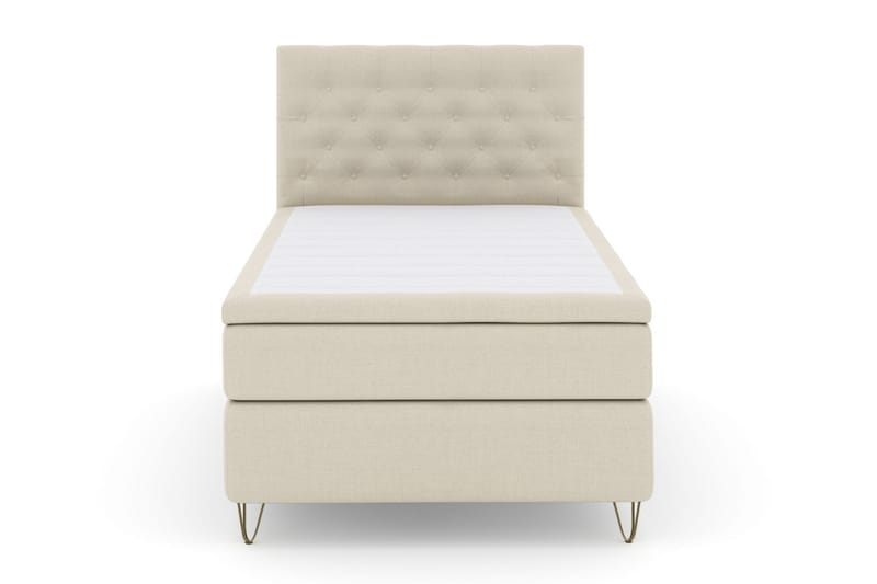 LEXI No 4 Kontinentalsäng 120 Fast Beige/Metall V-Form - Möbler - Sovrum - Sängar - Kontinentalsängar