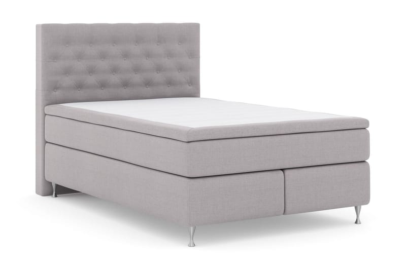 LEXI No 4 Kontinentalsäng 140 Fast/Medium Ljusgrå/Silver - Möbler - Sovrum - Sängar - Kontinentalsängar