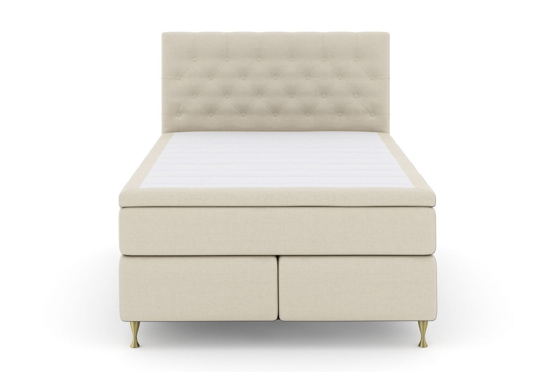 LEXI No 4 Kontinentalsäng 160 Fast/Medium Beige/Guld - Möbler - Sovrum - Sängar - Kontinentalsängar