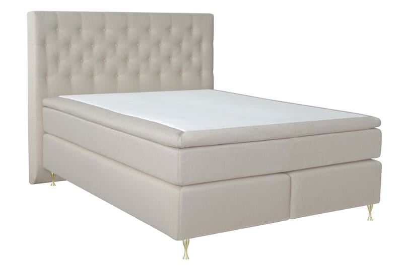 LEXI No 4 Kontinentalsäng 180 Fast Beige/Guld - Möbler - Sovrum - Sängar - Kontinentalsängar
