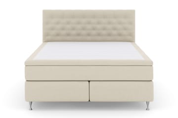 LEXI No 4 Kontinentalsäng 180 Fast Beige/Silver