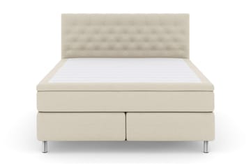 LEXI No 4 Kontinentalsäng 180 Fast/Medium Beige/Metall