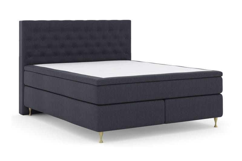 LEXI No 4 Kontinentalsäng 180 Fast/Medium Blå/Guld - Möbler - Sovrum - Sängar - Kontinentalsängar