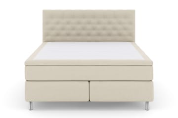 LEXI No 4 Kontinentalsäng 210 Fast Beige/Metall