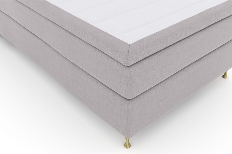 LEXI No 4 Sängpaket 120 Fast - Ljusgrå/Guld - Möbler - Sovrum - Sängar - Komplett Sängpaket