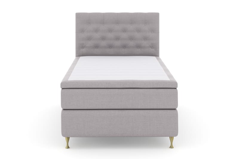 LEXI No 4 Sängpaket 120 Fast - Ljusgrå/Guld - Möbler - Sovrum - Sängar - Komplett Sängpaket