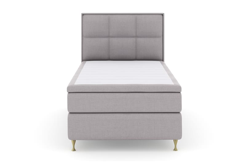 LEXI No 4 Sängpaket 120 Fast - Ljusgrå/Guld - Möbler - Sovrum - Sängar - Komplett Sängpaket