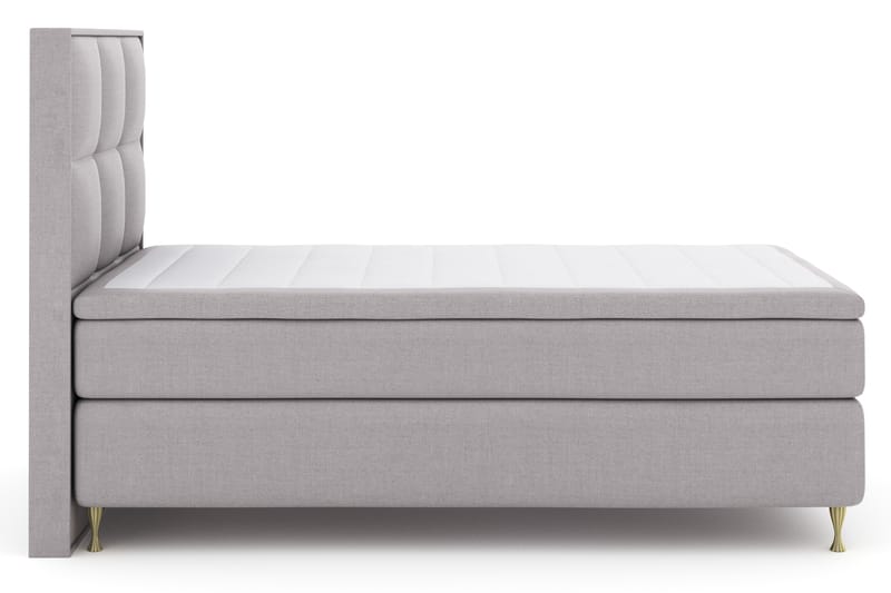LEXI No 4 Sängpaket 120 Fast - Ljusgrå/Guld - Möbler - Sovrum - Sängar - Komplett Sängpaket