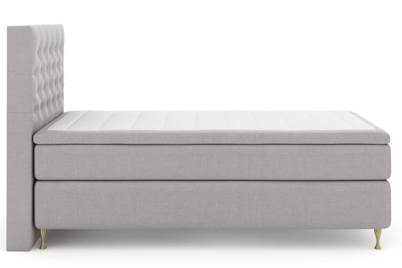 LEXI No 4 Sängpaket 120 Fast - Ljusgrå/Guld - Möbler - Sovrum - Sängar - Komplett Sängpaket