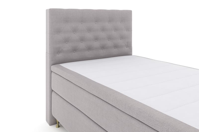 LEXI No 4 Sängpaket 120 Fast - Ljusgrå/Guld - Möbler - Sovrum - Sängar - Komplett Sängpaket