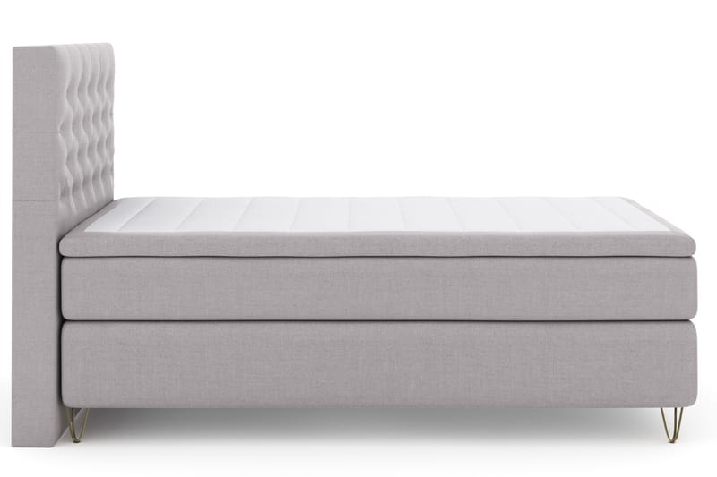 LEXI No 4 Sängpaket 120 Fast - Ljusgrå/Metall V-form - Möbler - Sovrum - Sängar - Komplett Sängpaket
